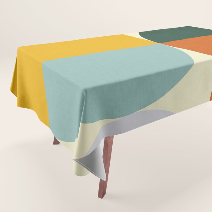 Geometric Abstract Mid Century Modern 4 Tablecloth Gallery Image 1