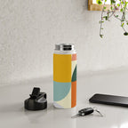 Geometric Abstract Mid Century Modern 4 Water Bottle Gallery Image 4