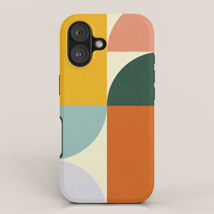 Geometric Abstract Mid Century Modern 4 iPhone Case Gallery Image 1