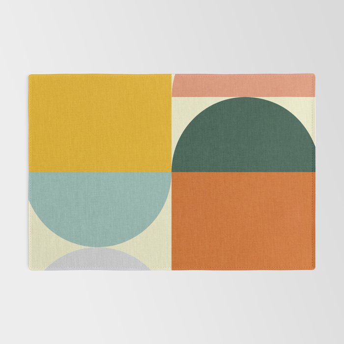 Geometric Abstract Mid Century Modern 4 Rug Gallery Image 2
