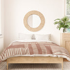 Modern Abstract Terracotta Linocut Boho Art Duvet Cover Gallery Image 3