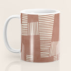 Modern Abstract Terracotta Linocut Boho Art Coffee Mug Gallery Image 3