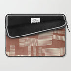 Modern Abstract Terracotta Linocut Boho Art Laptop Sleeve Gallery Image 2