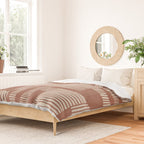 Modern Abstract Terracotta Linocut Boho Art Duvet Cover Gallery Image 2