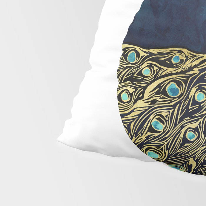 Golden Peacock Pillow Sham Gallery Image 4