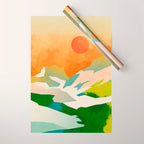mountains landscape abstract Wrapping Paper Gallery Image 1