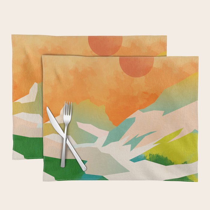 mountains landscape abstract Placemat Gallery Image 1
