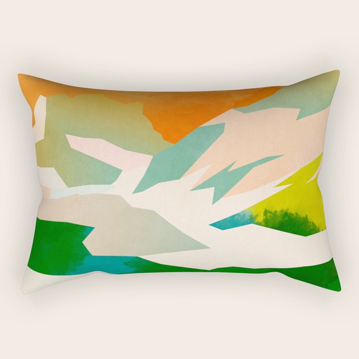 mountains landscape abstract Rectangular Pillow Gallery Image 2