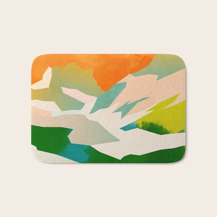 mountains landscape abstract Bath Mat Gallery Image 1