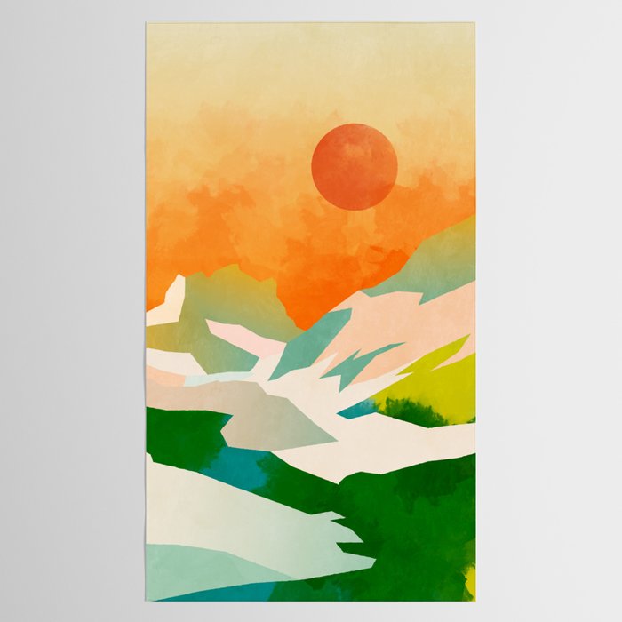 mountains landscape abstract Tablecloth Gallery Image 2