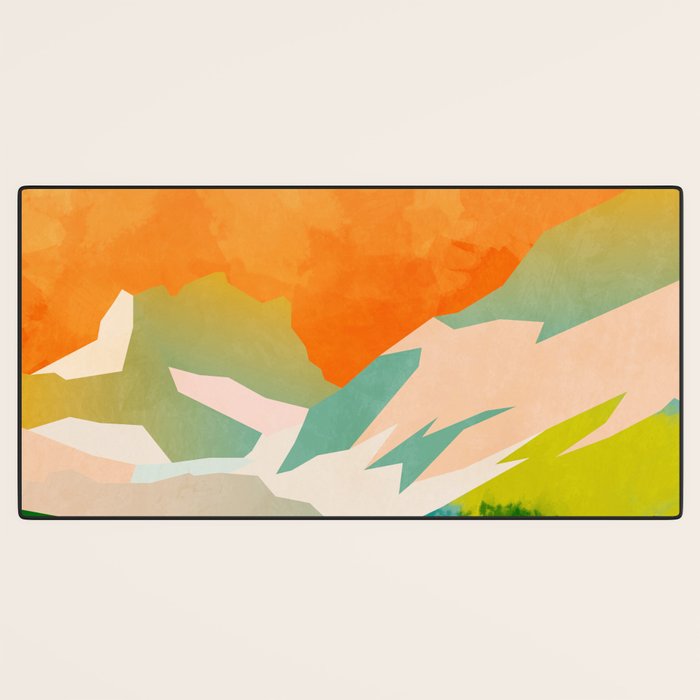 mountains landscape abstract Desk Mat Gallery Image 3
