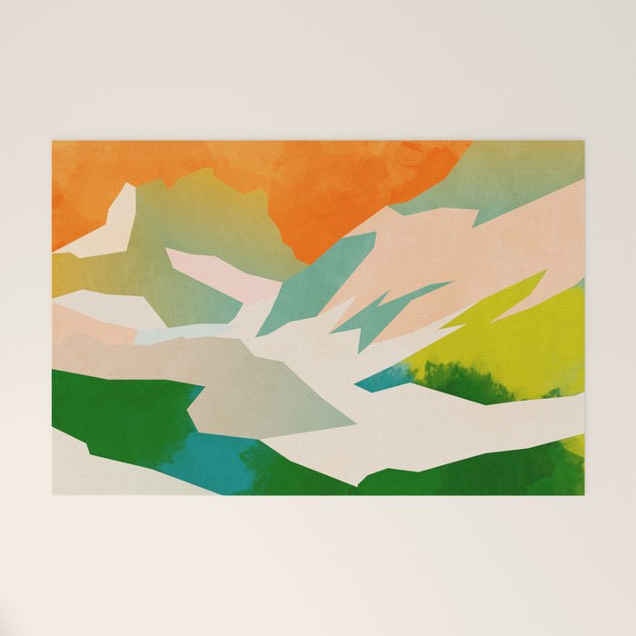 mountains landscape abstract Welcome Mat Gallery Image 1