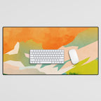 mountains landscape abstract Desk Mat Gallery Image 1