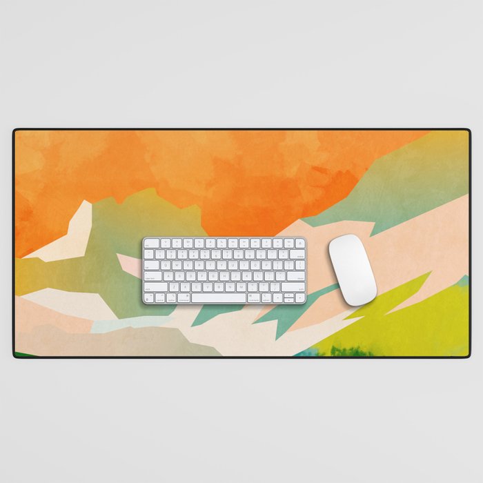mountains landscape abstract Desk Mat Gallery Image 1
