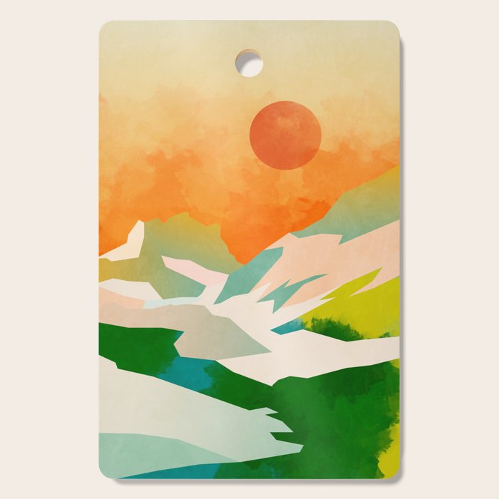mountains landscape abstract Cutting Board Gallery Image 1