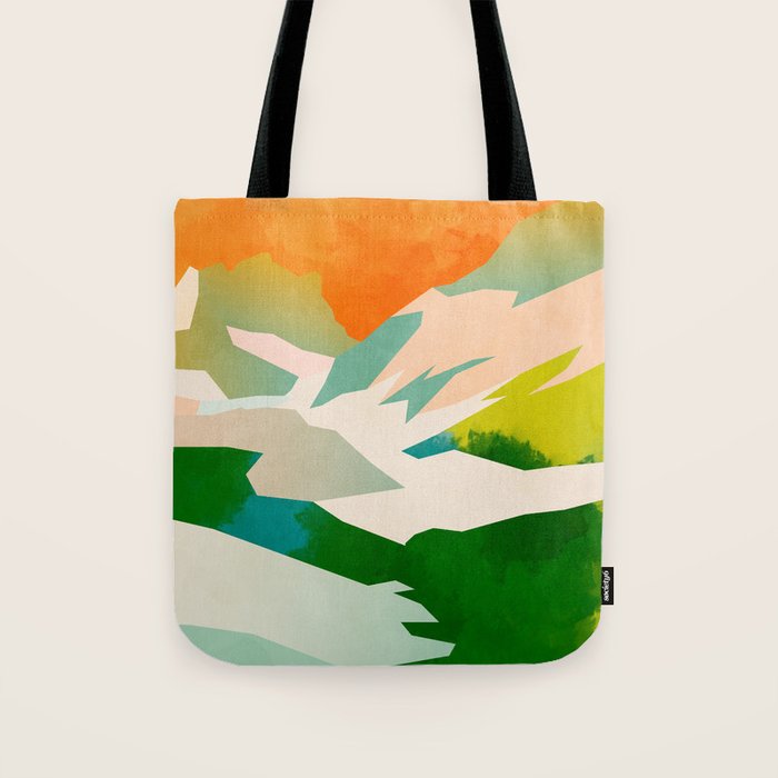 mountains landscape abstract Tote Bag Gallery Image 1