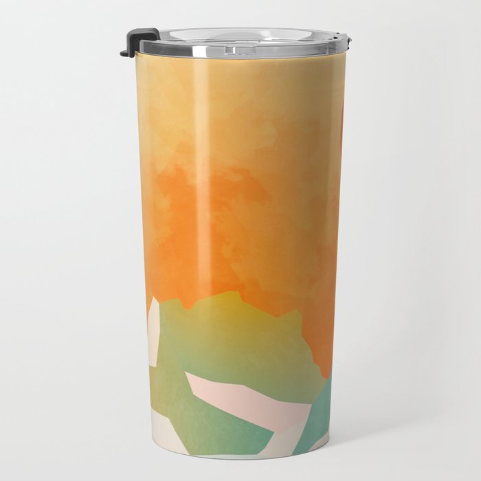 mountains landscape abstract Travel Mug Gallery Image 3