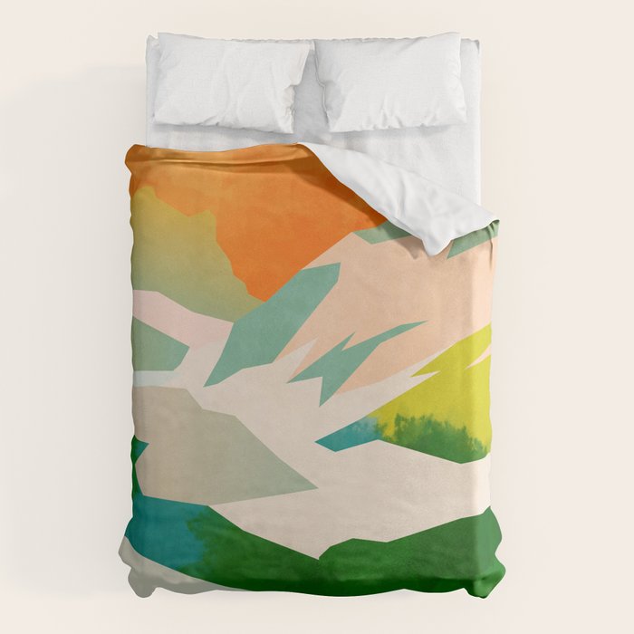 mountains landscape abstract Duvet Cover Gallery Image 1