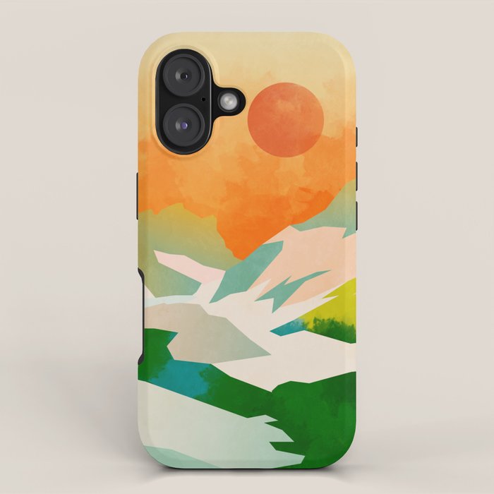 mountains landscape abstract iPhone Case Gallery Image 1