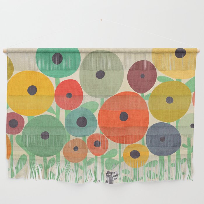 Cat in flower garden Wall Hanging Gallery Image 1