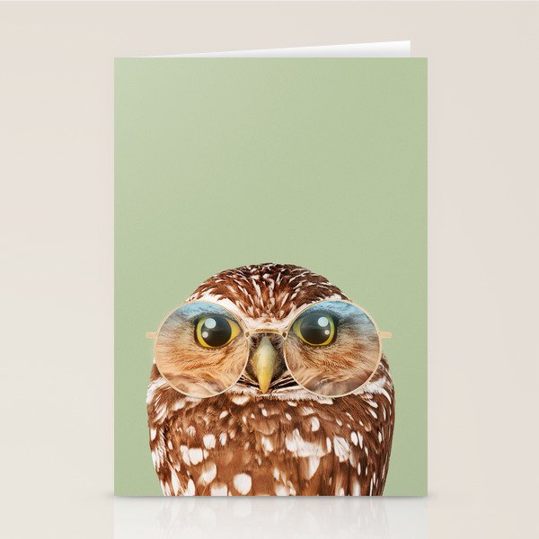 OWL WITH GLASSES Stationery Card Gallery Image 1