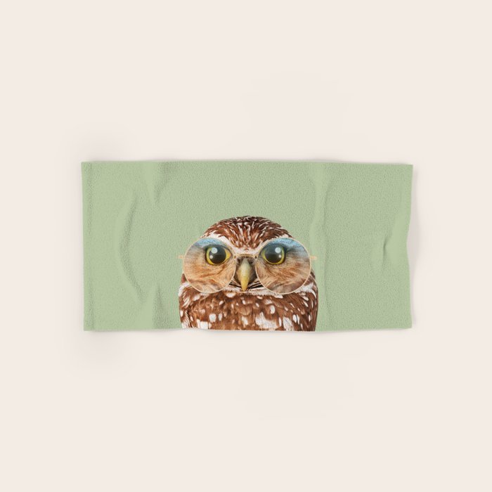 OWL WITH GLASSES Bath Towel Gallery Image 1