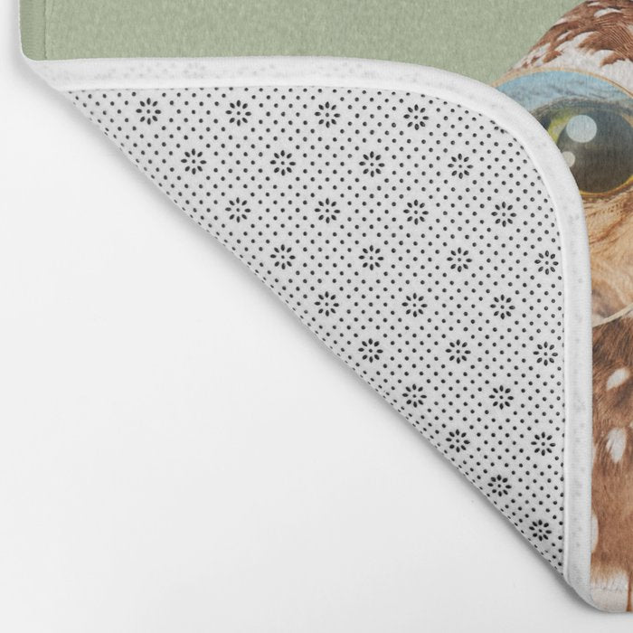 OWL WITH GLASSES Bath Mat Gallery Image 2