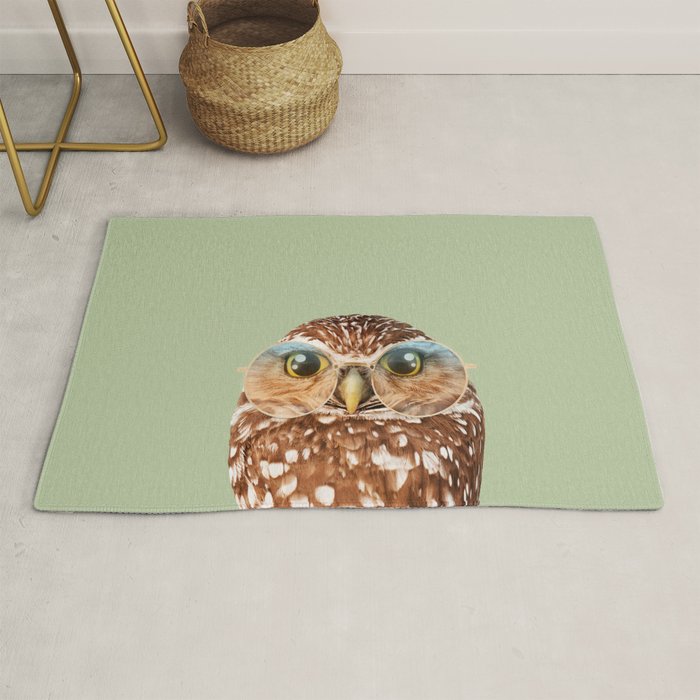 OWL WITH GLASSES Rug Gallery Image 1