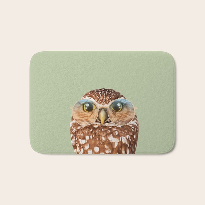 OWL WITH GLASSES Bath Mat Gallery Image 1