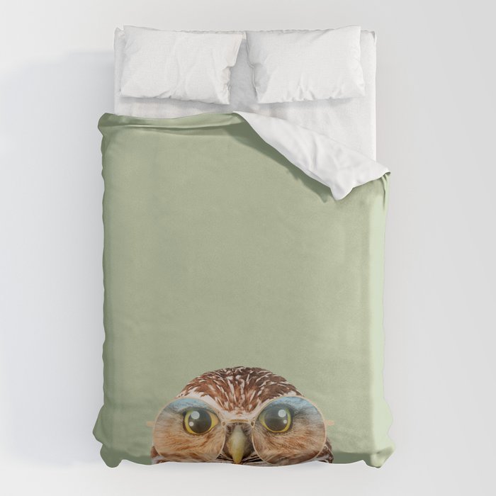 OWL WITH GLASSES Duvet Cover Gallery Image 6