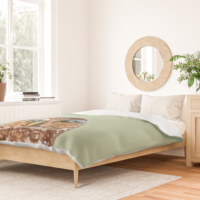 OWL WITH GLASSES Duvet Cover Gallery Image 2