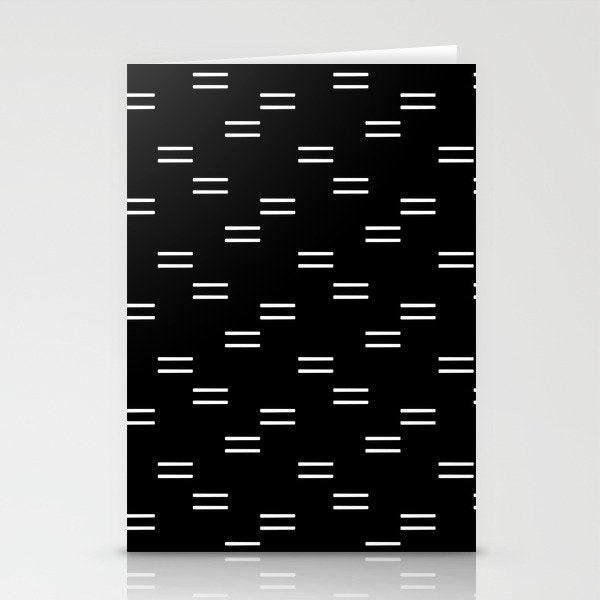 double dash on black Stationery Card Gallery Image 1