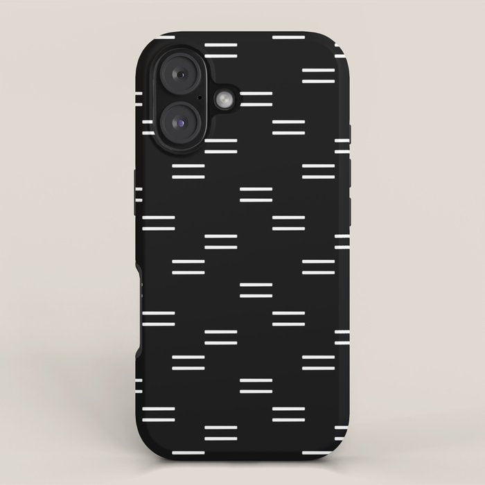 double dash on black iPhone Case Gallery Image 1
