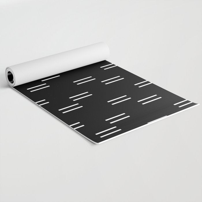 double dash on black Yoga Mat Gallery Image 2
