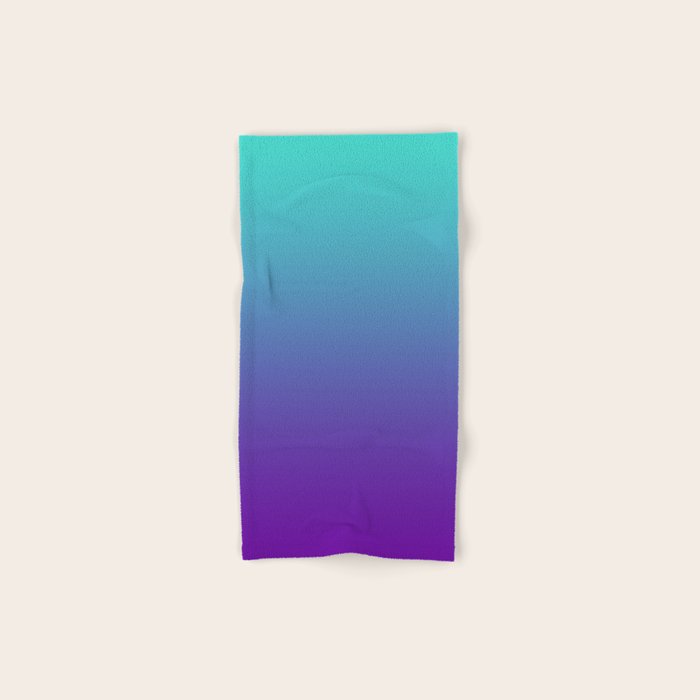 Violet Purple and Turquoise Ombre Bath Towel Gallery Image 1