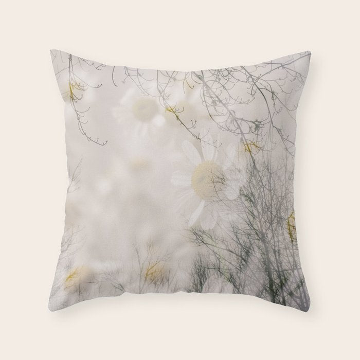 Invocation - double exposure nature botanical photograph Throw Pillow Gallery Image 6