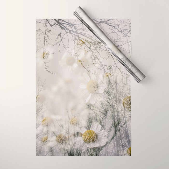 Invocation - double exposure nature botanical photograph Wrapping Paper Gallery Image 1