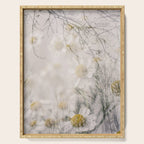 Invocation - double exposure nature botanical photograph Serving Tray Gallery Image 1
