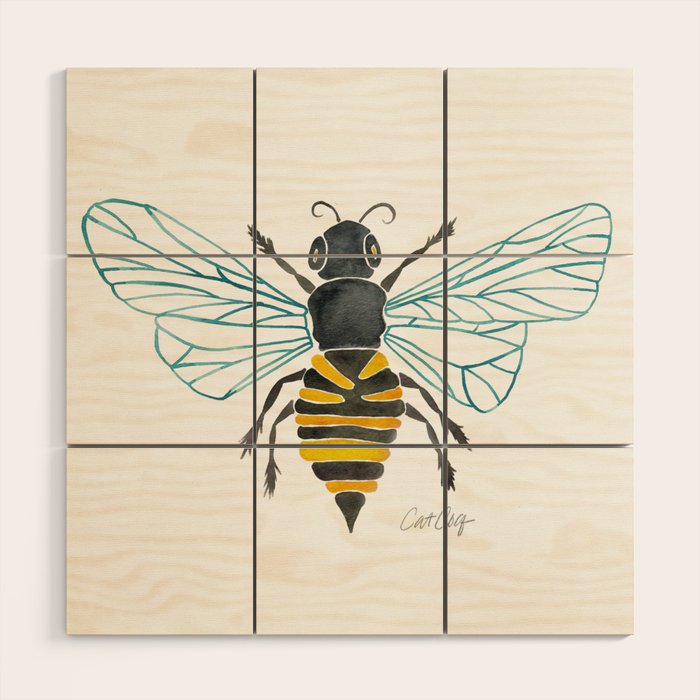 Honey Bee Wood Wall Art Gallery Image 1