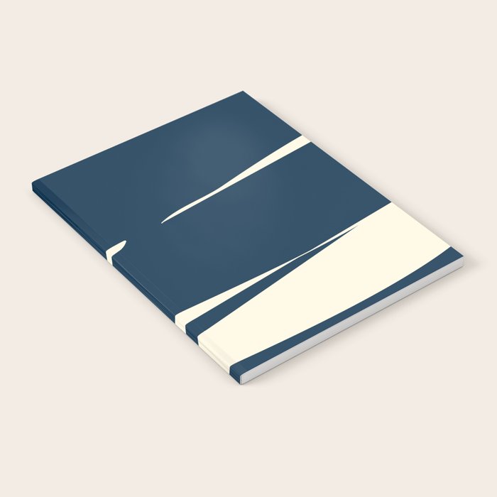 Minimalist Blue & Ivory Abstract Shapes Notebook Gallery Image 2
