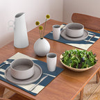 Minimalist Blue & Ivory Abstract Shapes Placemat Gallery Image 2