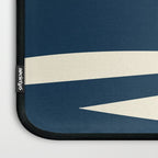 Minimalist Blue & Ivory Abstract Shapes Laptop Sleeve Gallery Image 3