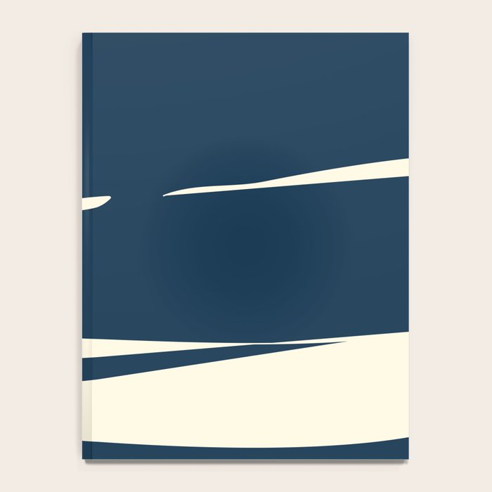 Minimalist Blue & Ivory Abstract Shapes Notebook Gallery Image 4