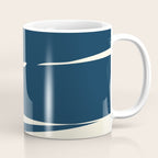 Minimalist Blue & Ivory Abstract Shapes Coffee Mug Gallery Image 1