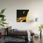 Saturn Highway - A Vintage, Retro-Futuristic Science Fiction Artwork Wood Wall Art Gallery Image 2