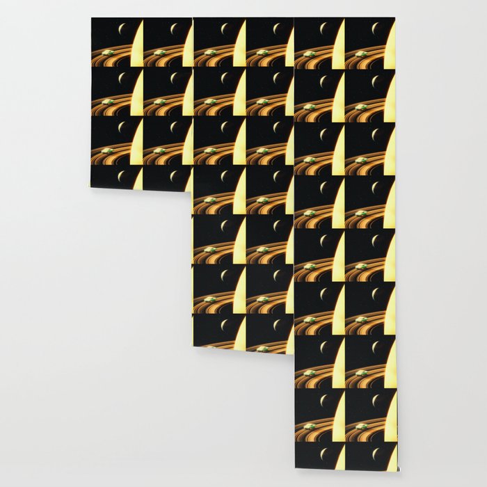 Saturn Highway - A Vintage, Retro-Futuristic Science Fiction Artwork Wallpaper Gallery Image 3