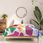 Candy In The Milky Way Galaxy 2 Original Painting by Ejaaz Haniff Acrylic Painting Abstract Art Shapes Pattern Fun Colorful Shapes Comforter Gallery Image 3