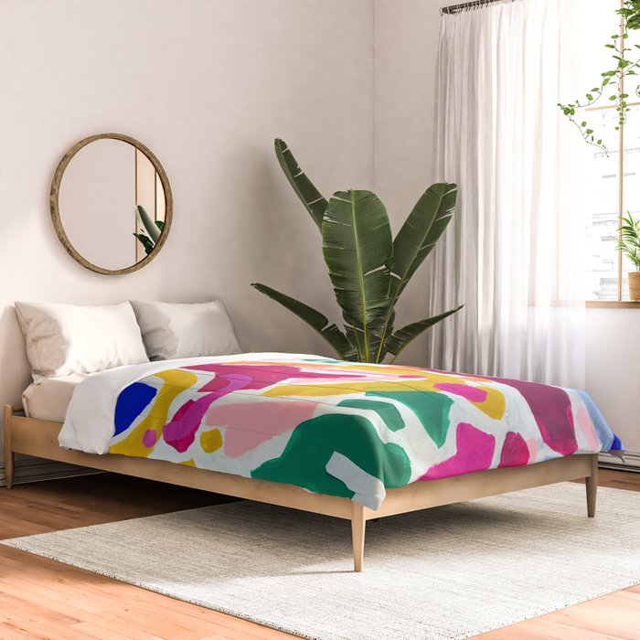 Candy In The Milky Way Galaxy 2 Original Painting by Ejaaz Haniff Acrylic Painting Abstract Art Shapes Pattern Fun Colorful Shapes Comforter Gallery Image 2