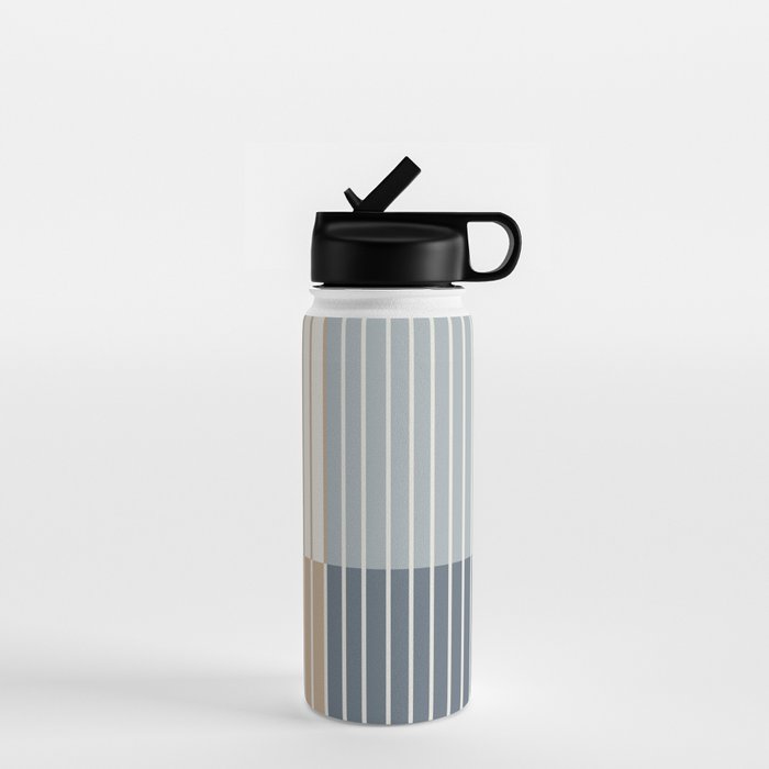 Color Block Line Abstract XVII Water Bottle Gallery Image 1