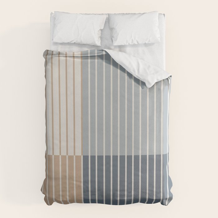 Color Block Line Abstract XVII Duvet Cover Gallery Image 6